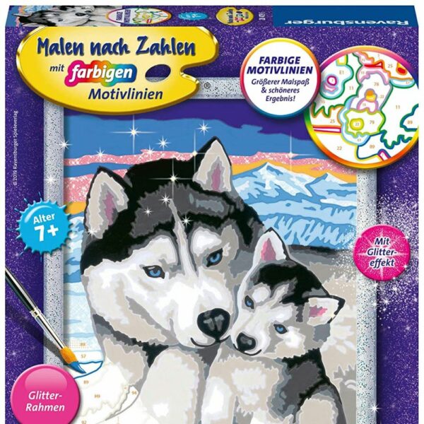 Ravensburger Peinture par numéro 28479 - Baiser Husky