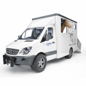 Camion de transport animal MERCEDES BENZ avec un cheval