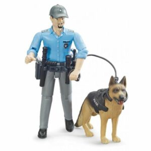 Coffret figurine Policier bworld avec un chien
