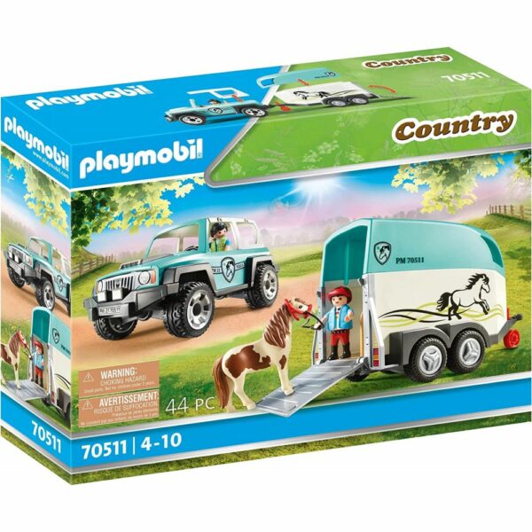 Playmobil Country - Voiture et van pour poney