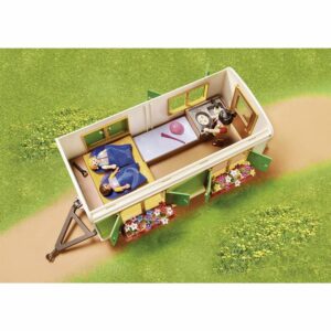 Playmobil Country - Box de poneys et roulotte