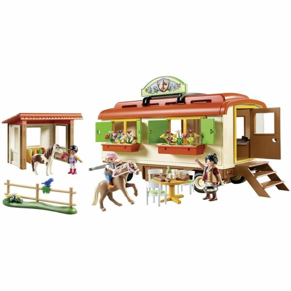 Playmobil Country - Box de poneys et roulotte