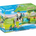 cavaliere avec poney gris