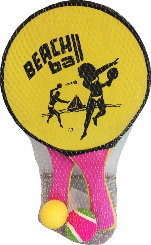 Raquettes Scratch Attrape-balle – Jeu Extérieur Plage, Parc Ou Jardin, Lot De 4 Raquettes + 2 Balles