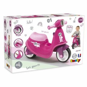 Porteur enfant scooter avec roues silencieuses - rose