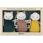 Stimuli - Mes Petits Chats à Caresser - Set de 3 Doudous Sensoriels Bébé