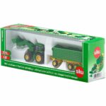 John Deere avec chargeur frontal et remorque