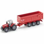 Tracteur Massey Ferguson avec remorque