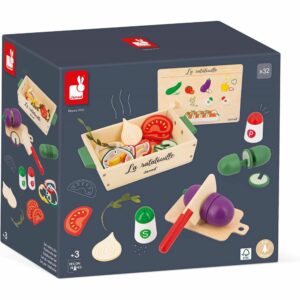 Set Ratatouille-32 Accessoires Cuisine-avec Recette + Ustensile + Légumes d'Imitation