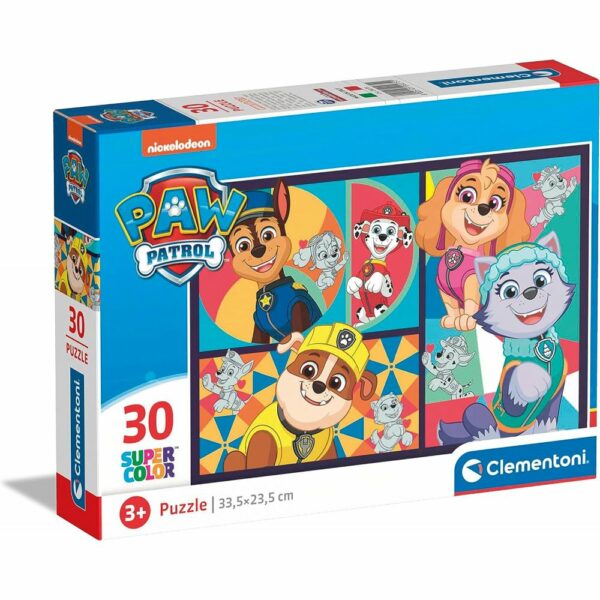 Clementoni- Paw Patrol Supercolor Pat'Patrouille-30 Pièces