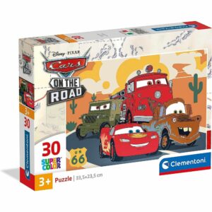 Clementoni- Disney Cars Supercolor Pixar-30 pièces-Puzzle