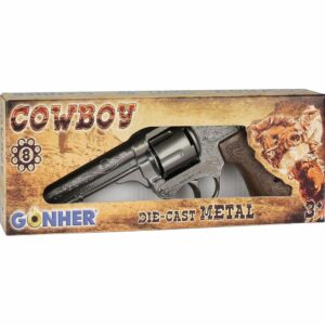 Revolver 8 coups joe Gonher Diecast Metal 8 Ring Shot Cowboy Gun Boxed
