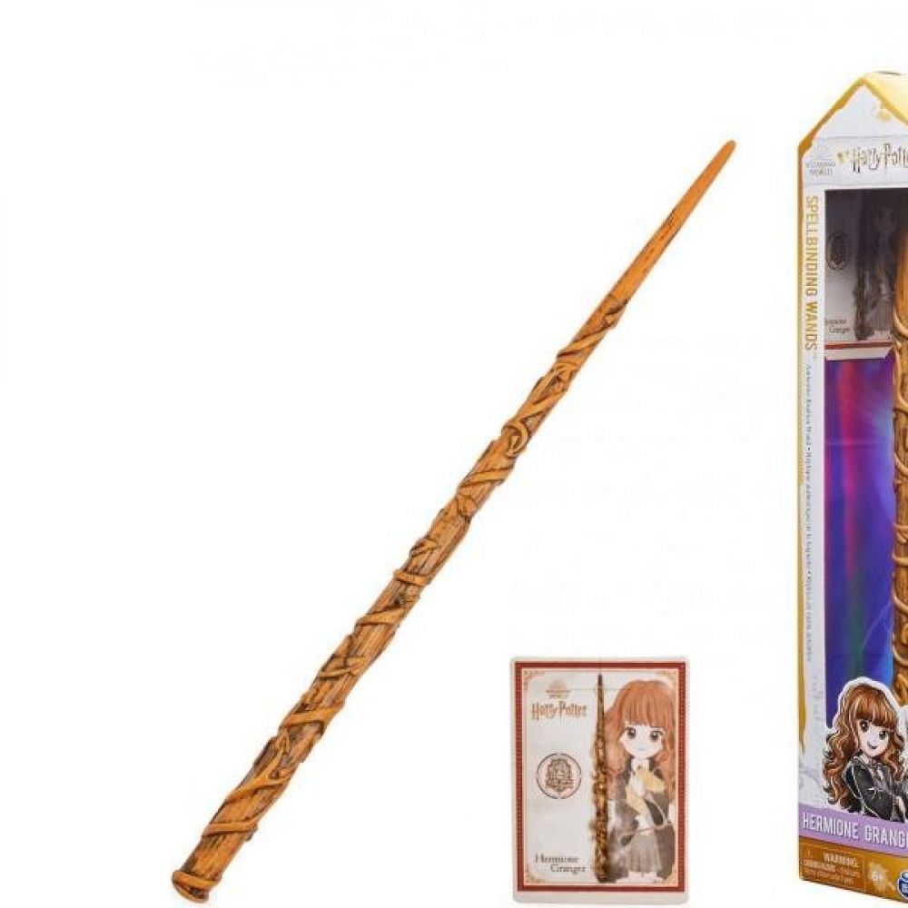 Baguette Hermione Granger Officielle - Noyau Acier, Résine, Coffret Avec Accessoires Harry Potter