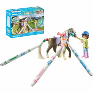 Cavalière avec crinière de cheval