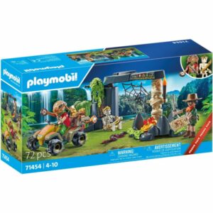 Explorateurs et ruine de la jungle