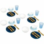 Theo Klein Service de Table I Vaisselle de Jeu Robuste et élégante pour Quatre Personnes