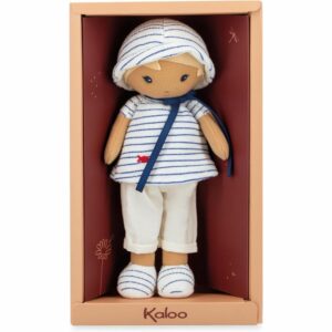 KALOO - Tendresse - Ma 1ère Poupée en Tissu Eli - Poupée de Chiffon 25 cm - Haut Marin