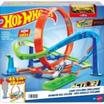 Hot Wheels HTK16 Kit de Suivi de Voiture Jouet d'action avec défi cyclonique en Boucle