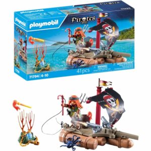 PLAYMOBIL | Pirates | Récupération de trésor sur Radeau Pirate |