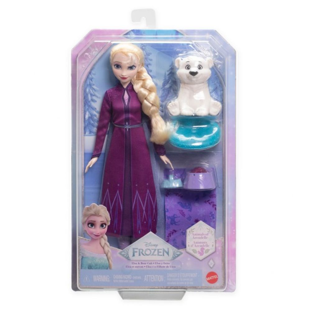 Disney Frozen Elsa Fashion Doll & Bear Cub Figure with 4 Accessories Disney Frozen Elsa Fashion Doll & Bear Cub Figure with 4 Accessories