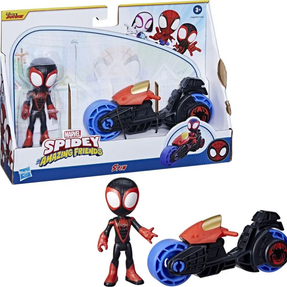SPIDEY ET SES AMIS EXTRAORDINAIRES - FIGURINE MILES MORALES 10 CM AVEC MOTO SPIDEY ET SES AMIS EXTRAORDINAIRES - FIGURINE MILES MORALES 10 CM AVEC MOTO