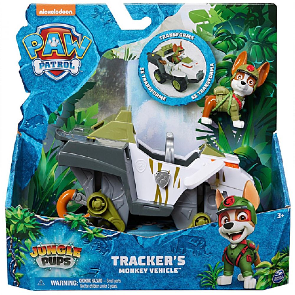 Véhicule transformable avec figurine Tracker Jungle Pups La Pat' Patrouille Véhicule transformable avec figurine Tracker Jungle Pups La Pat' Patrouille