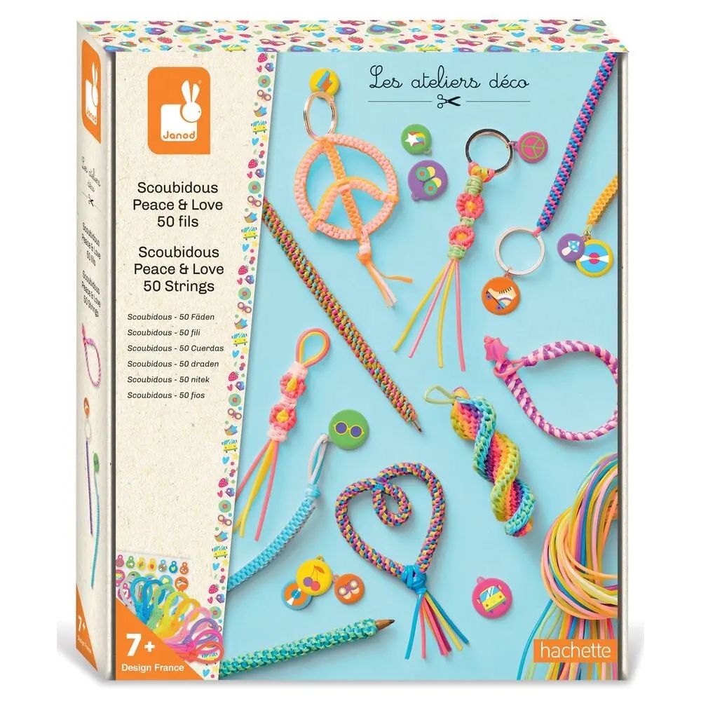 SCOUBIDOUS PEACE ET LOVE - 50 FILS SCOUBIDOUS PEACE ET LOVE - 50 FILS