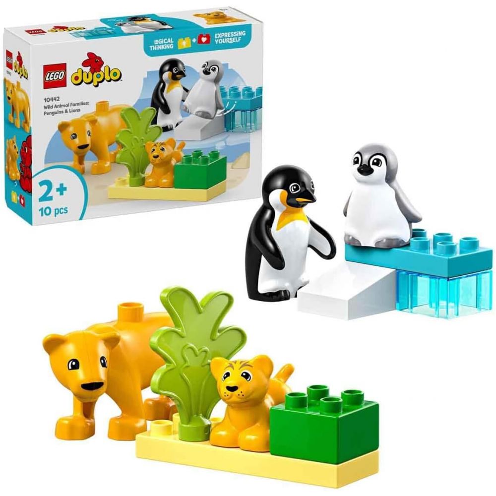 LEGO Duplo Familles d’Animaux Sauvages : Pingouins et Lions - 10442 LEGO Duplo Familles d’Animaux Sauvages : Pingouins et Lions - 10442